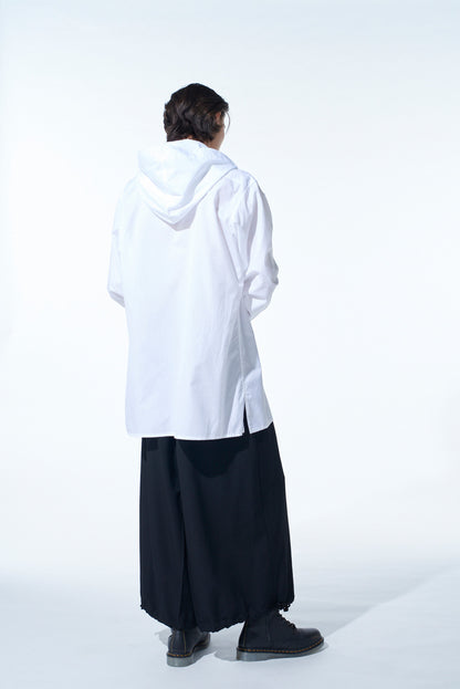 WASHER WOOL GABARDINE HAKAMA BALLOON PANTS