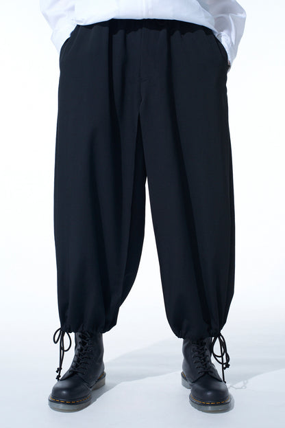 WASHER WOOL GABARDINE HAKAMA BALLOON PANTS