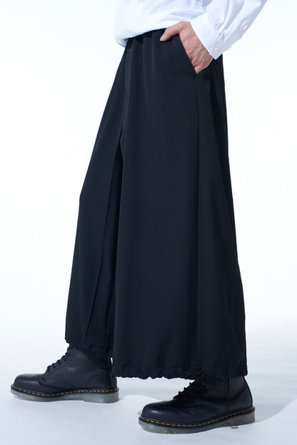 WASHER WOOL GABARDINE HAKAMA BALLOON PANTS