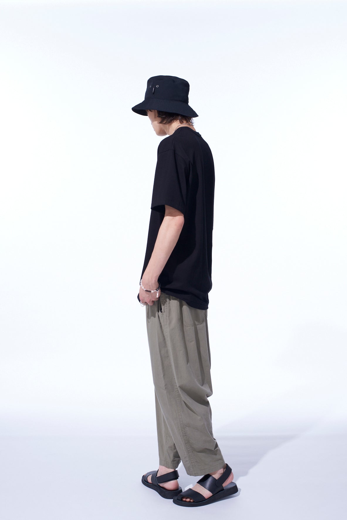 BRUSHED WASHER FINISH BROAD SAROUEL PANTS