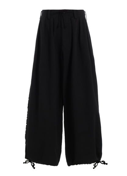 COTTON DRILL CUT-OUT BALLOON PANTS