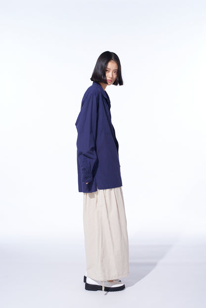 COTTON/LINEN POPLIN BALLOON PANTS