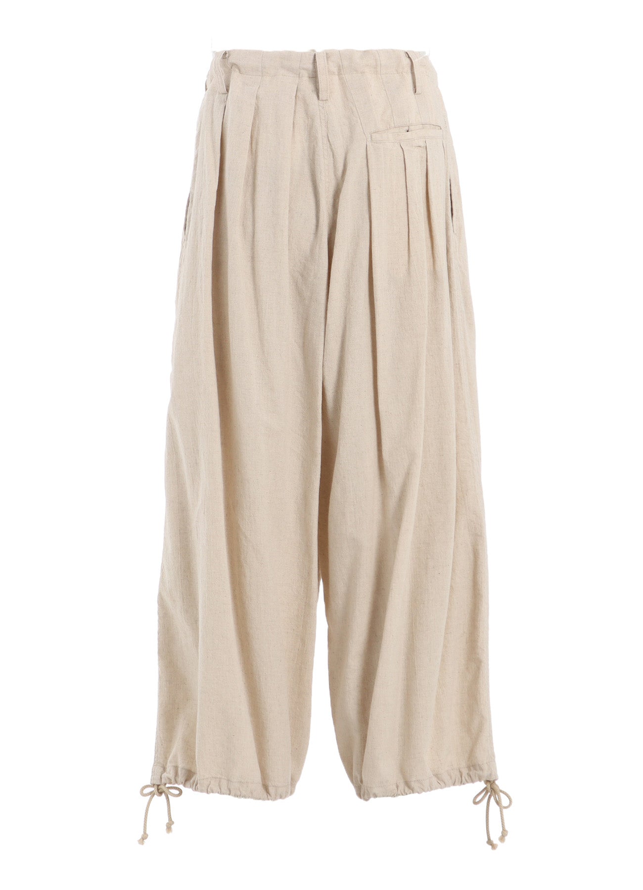 COTTON/LINEN POPLIN BALLOON PANTS