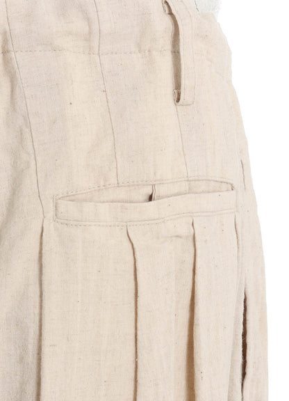 COTTON/LINEN POPLIN BALLOON PANTS