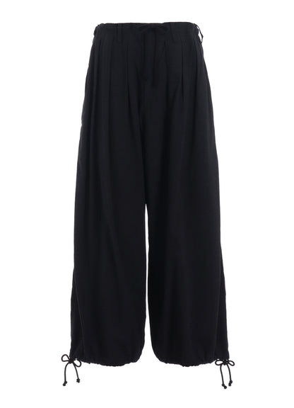 COTTON/LINEN POPLIN BALLOON PANTS
