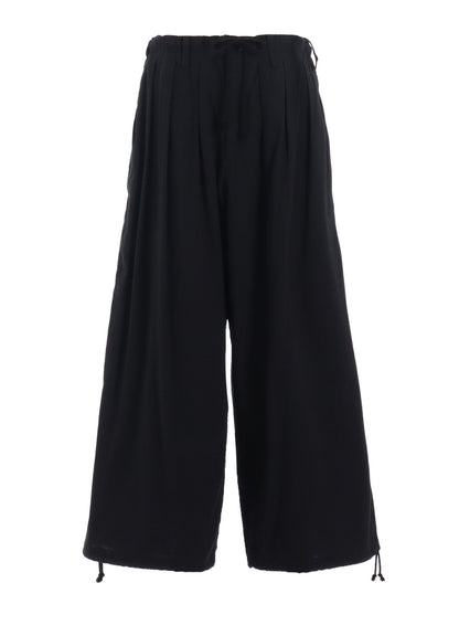COTTON/LINEN POPLIN BALLOON PANTS