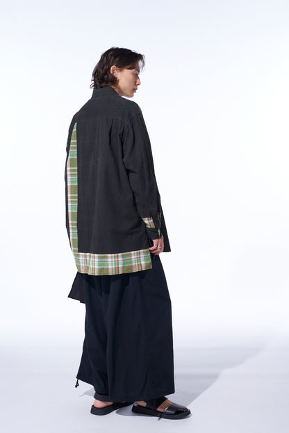 COTTON/LINEN POPLIN BALLOON PANTS