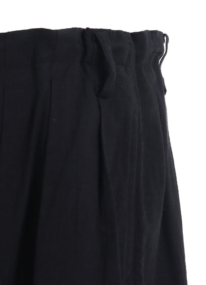 COTTON/LINEN POPLIN BALLOON PANTS