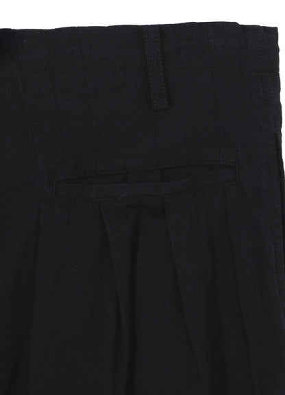 COTTON/LINEN POPLIN BALLOON PANTS