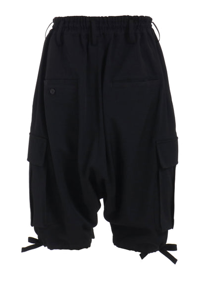 WASHER WOOL GABARDINE SARUEL CARGO SHORTS