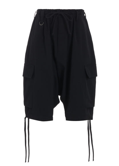WASHER WOOL GABARDINE SARUEL CARGO SHORTS