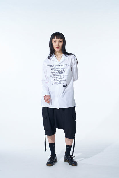 WASHER WOOL GABARDINE SARUEL CARGO SHORTS