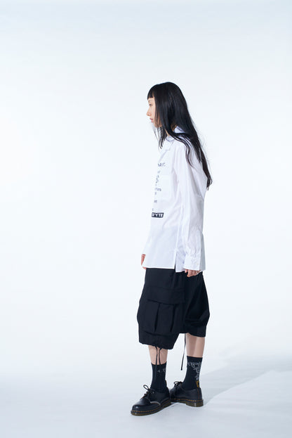WASHER WOOL GABARDINE SARUEL CARGO SHORTS