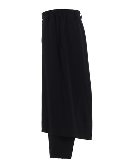 WASHER WOOL GABARDINE WRAP PANTS