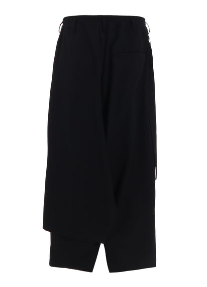 WASHER WOOL GABARDINE WRAP PANTS