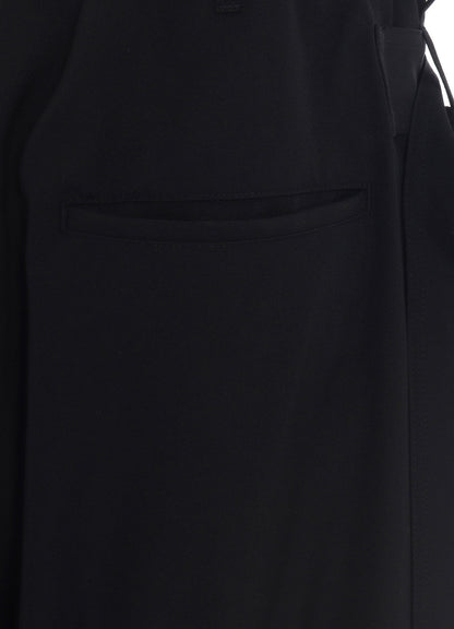 WASHER WOOL GABARDINE WRAP PANTS