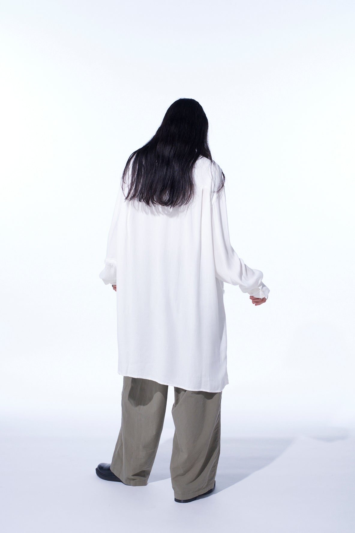 BRUSHED WASHER FINISH BROAD 5POCKET WIDE PANTS