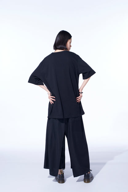 RAYON TWILL LAYERED PANTS