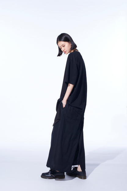 RAYON TWILL LAYERED PANTS