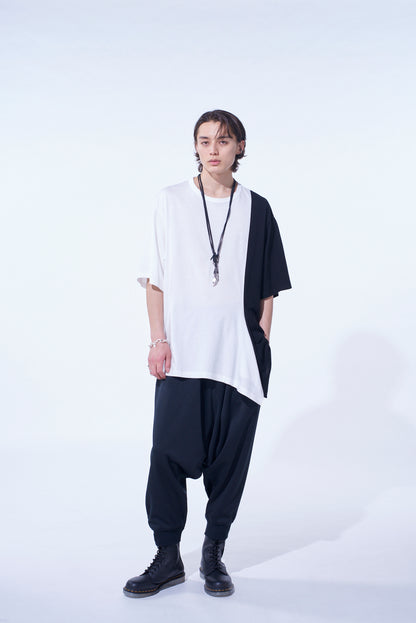 PE/SMOOTH JERSEY RIBBED HEMS BALLOON SARUEL PANTS