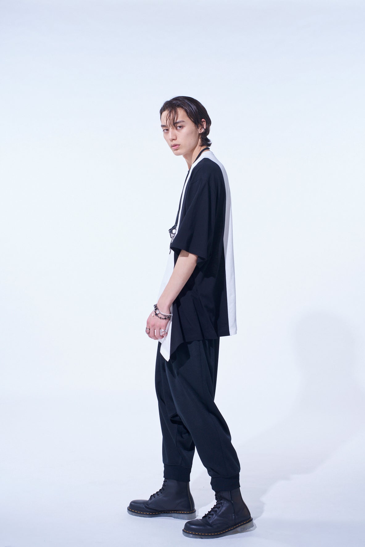PE/SMOOTH JERSEY RIBBED HEMS BALLOON SARUEL PANTS