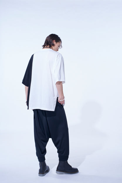 PE/SMOOTH JERSEY RIBBED HEMS BALLOON SARUEL PANTS