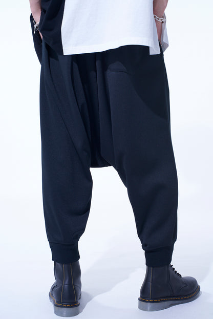 PE/SMOOTH JERSEY RIBBED HEMS BALLOON SARUEL PANTS