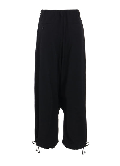 WASHER WOOL GABARDINE KNEE TUCK MILITARY PANTS