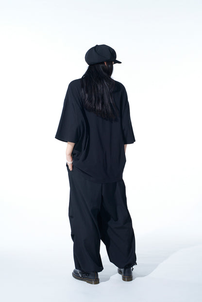 WASHER WOOL GABARDINE KNEE TUCK MILITARY PANTS