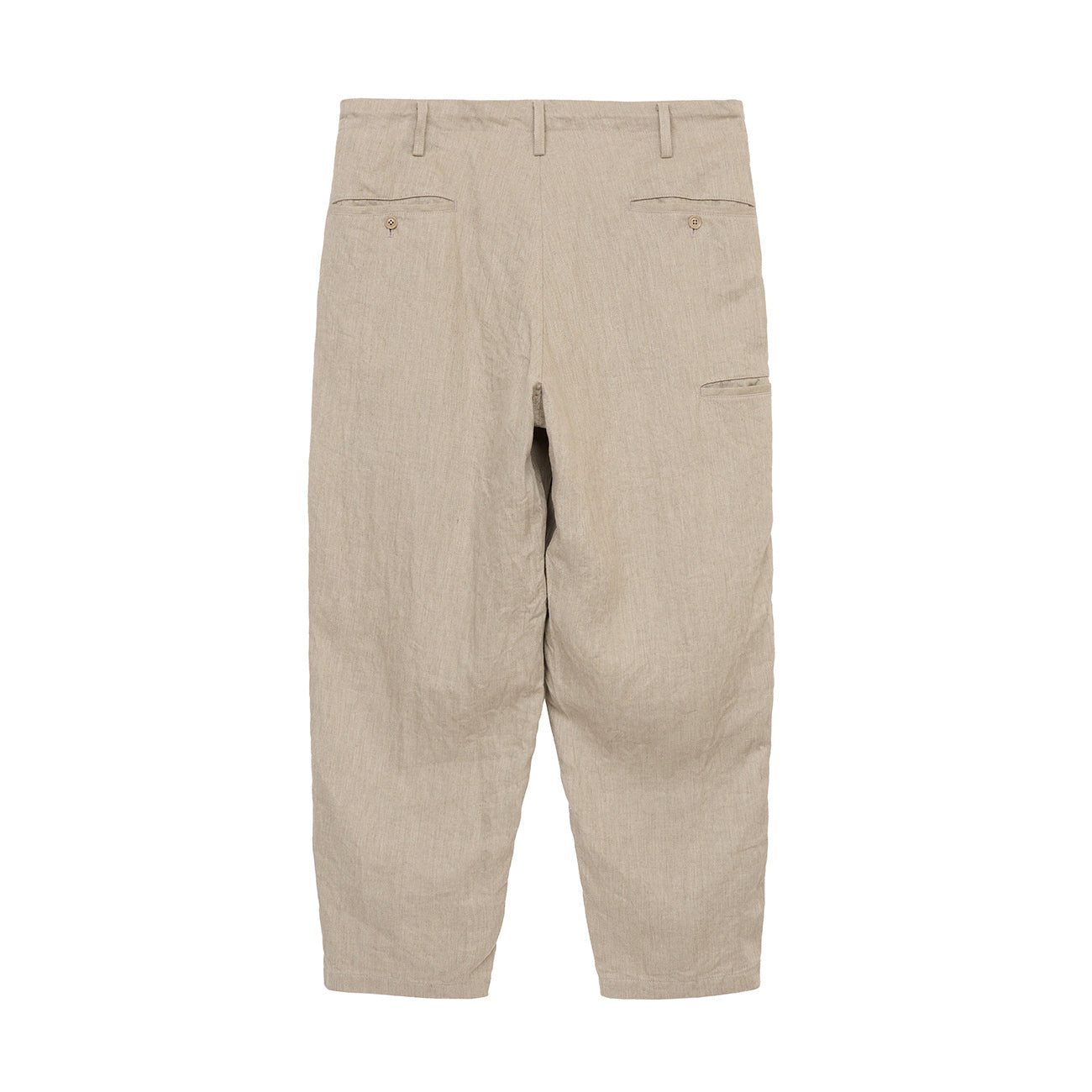 S’YTE × GDC Collaborate Collection- VINTAGE LINEN CHINO CLOTH OCTAGON STAR EMBROIDERY WAIST-STRING PANTS