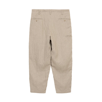 S’YTE × GDC Collaborate Collection- VINTAGE LINEN CHINO CLOTH OCTAGON STAR EMBROIDERY WAIST-STRING PANTS