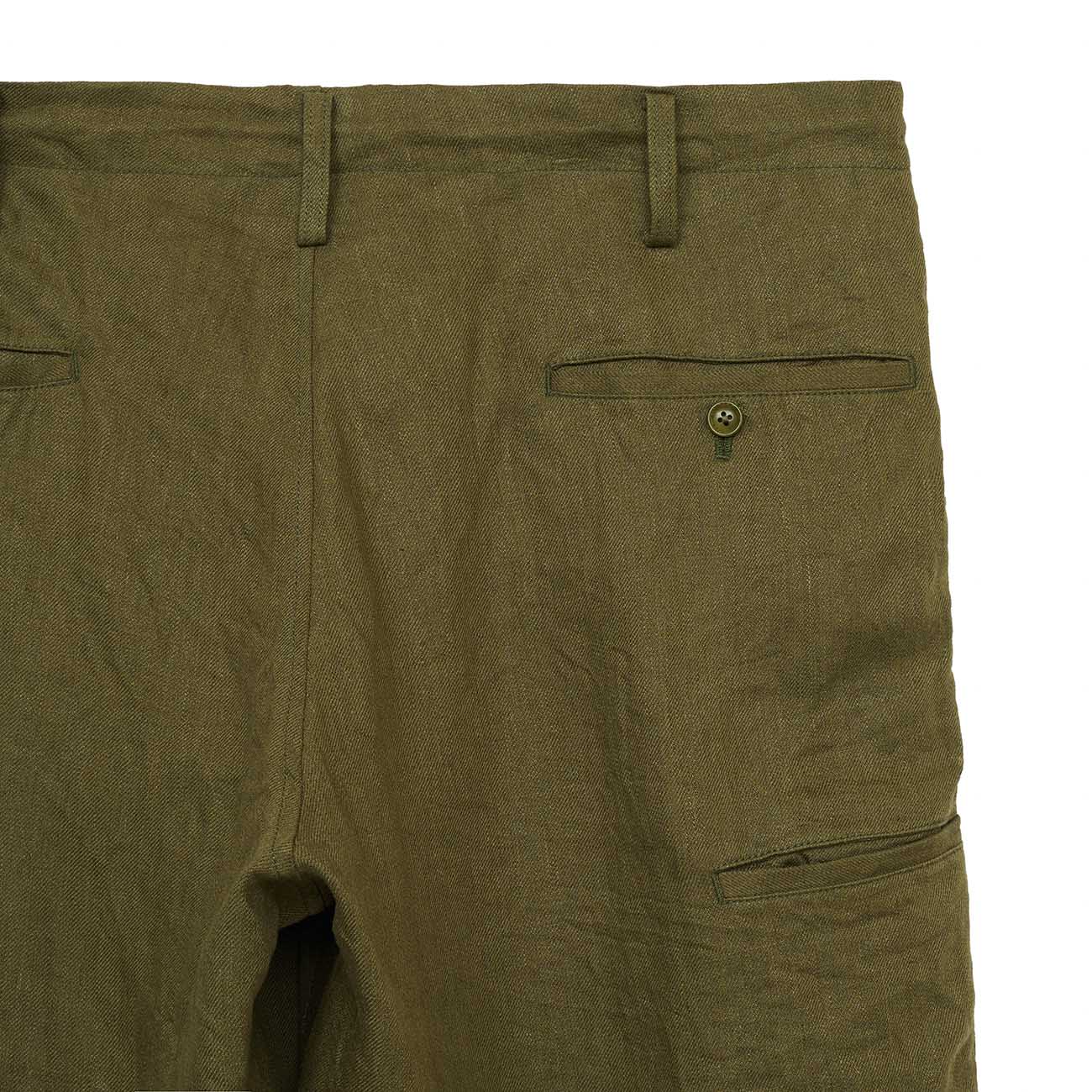 S’YTE × GDC Collaborate Collection- VINTAGE LINEN CHINO CLOTH OCTAGON STAR EMBROIDERY WAIST-STRING PANTS