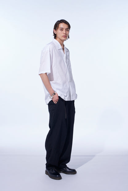 S’YTE × GDC Collaborate Collection- VINTAGE LINEN CHINO CLOTH OCTAGON STAR EMBROIDERY WAIST-STRING PANTS