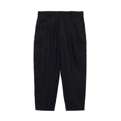 S’YTE × GDC Collaborate Collection- VINTAGE LINEN CHINO CLOTH OCTAGON STAR EMBROIDERY WAIST-STRING PANTS