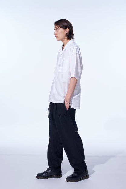 S’YTE × GDC Collaborate Collection- VINTAGE LINEN CHINO CLOTH OCTAGON STAR EMBROIDERY WAIST-STRING PANTS