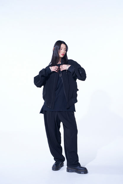 CREPE de CHINE SIde TUCK TROUSERS