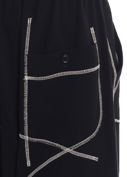 FRENCH TERRY RANDOM STITCH SAROUEL SHORTS