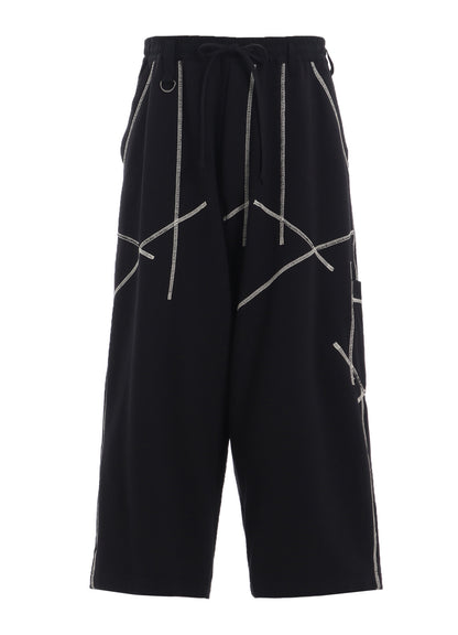 FRENCH TERRY RANDOM STITCH WIDE PANTS