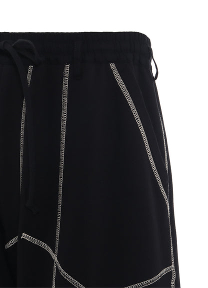 FRENCH TERRY RANDOM STITCH WIDE PANTS