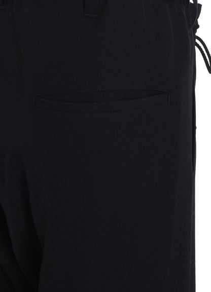 WASHER WOOL GABARDINE WAIST-STRING POCKET PANTS