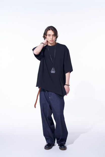 7oz TWO-TONE DENIM 5POCKET WIDE PANTS