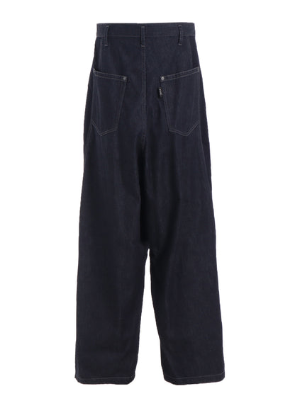 7oz TWO-TONE DENIM 5POCKET WIDE PANTS