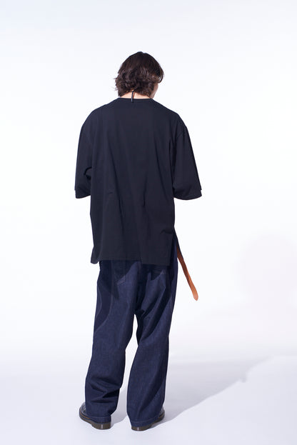 7oz TWO-TONE DENIM 5POCKET WIDE PANTS