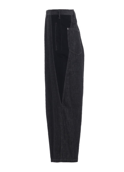 7oz TWO-TONE DENIM 5POCKET WIDE PANTS