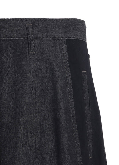 7oz TWO-TONE DENIM 5POCKET WIDE PANTS