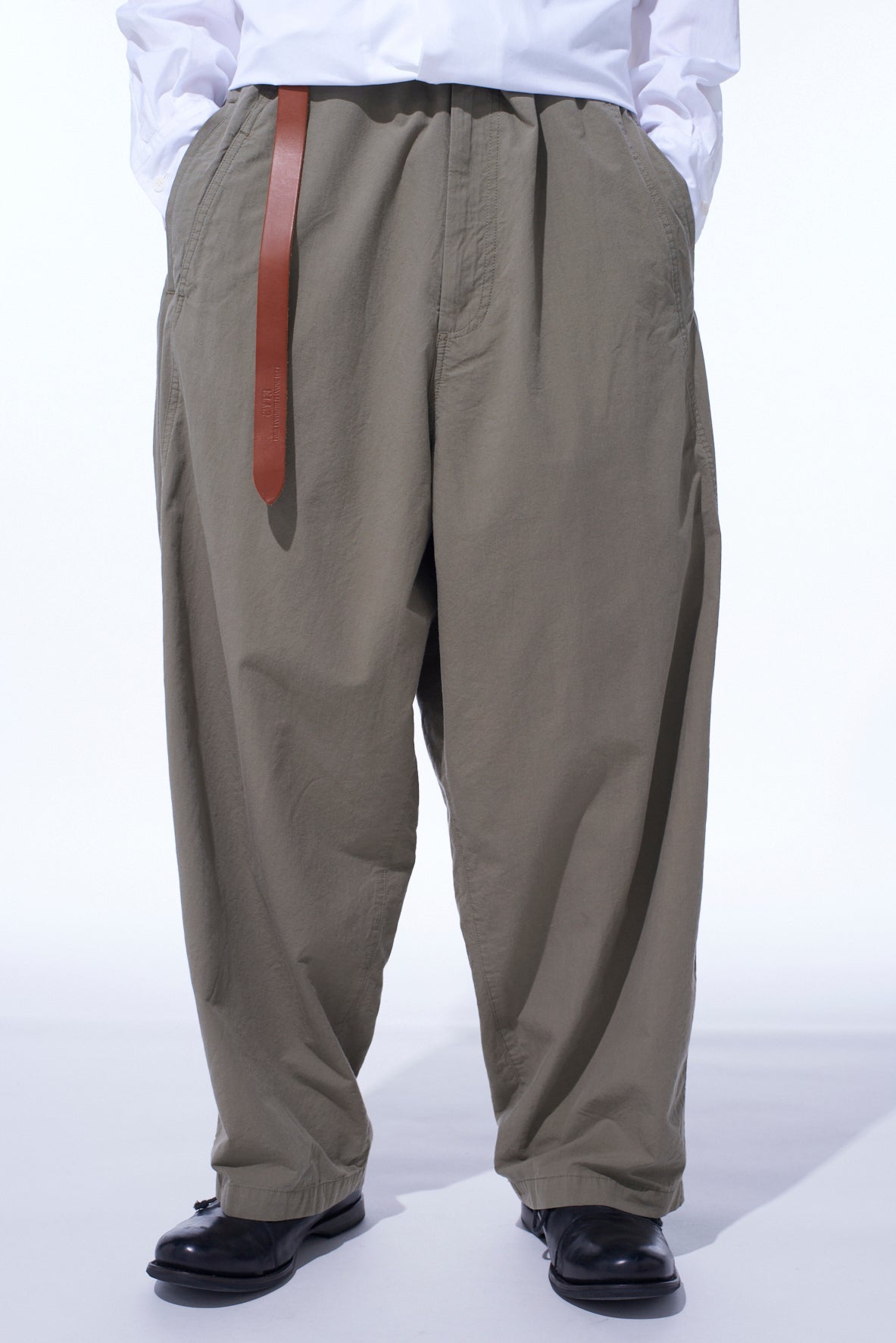 BRUSHED WASHER FINISH BROAD 5POCKET WIDE PANTS