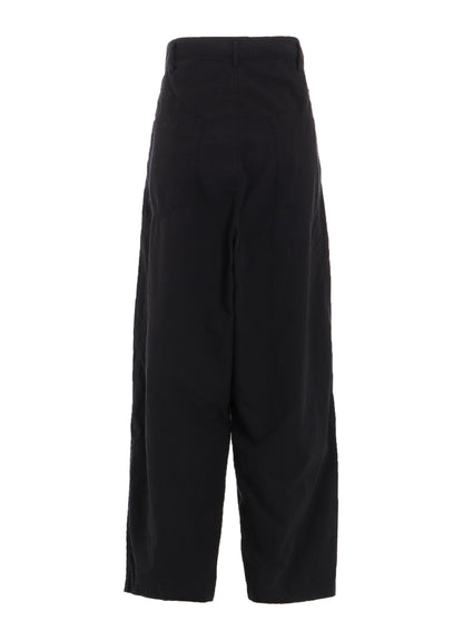 BRUSHED WASHER FINISH BROAD 5POCKET WIDE PANTS