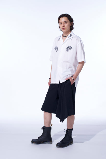 SOFT JERSEYDRAPED WIde SHORTS