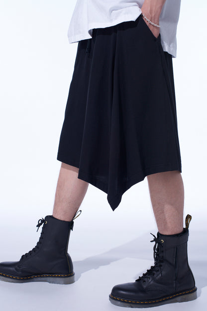 SOFT JERSEYDRAPED WIde SHORTS