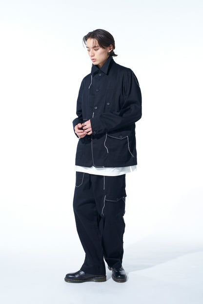 COTTON TWILL COLOR STITCHING WORK PANT